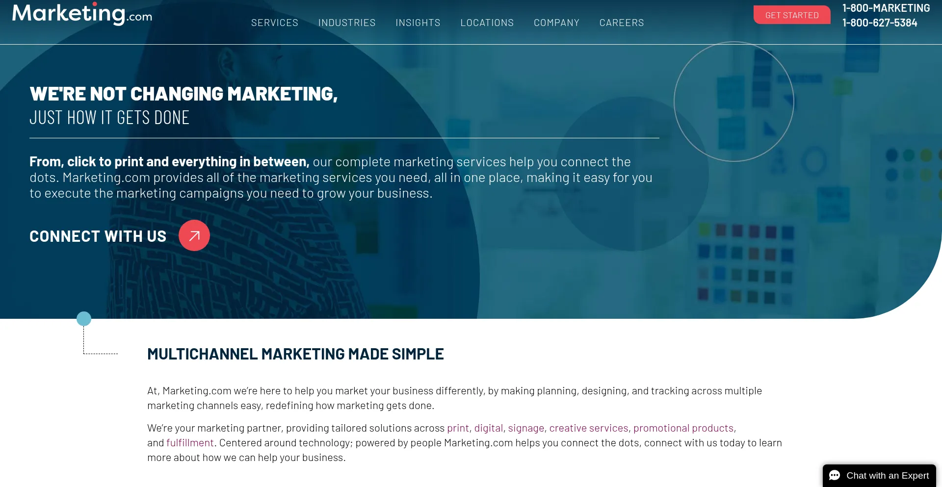 Website screenshot of Marketing.com