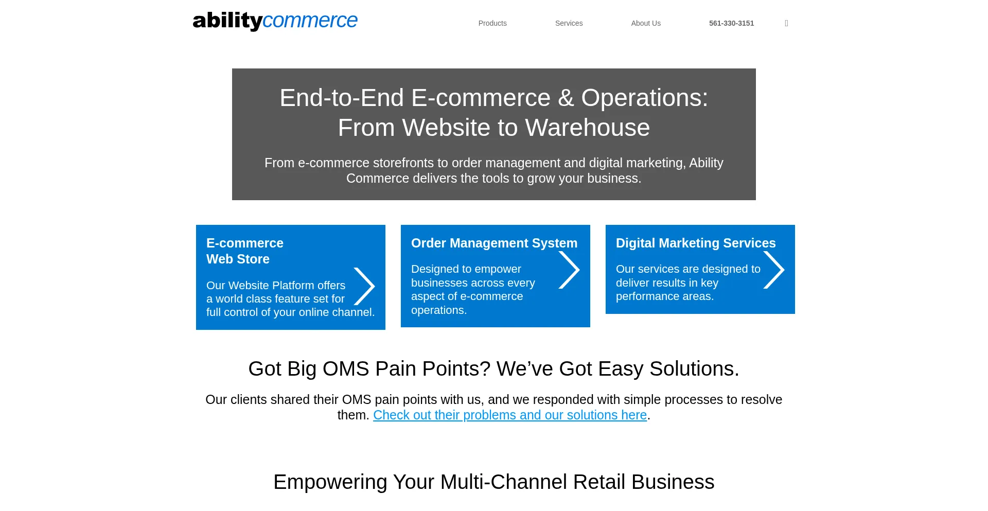 Website screenshot of Marketingconcepts.com