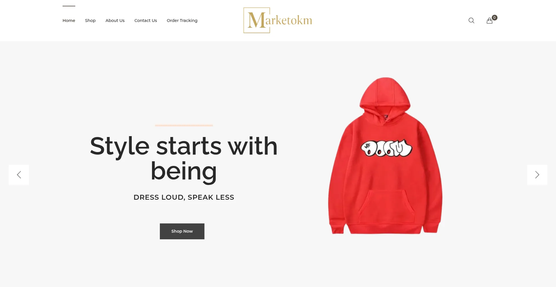 Website screenshot of Marketokm.com