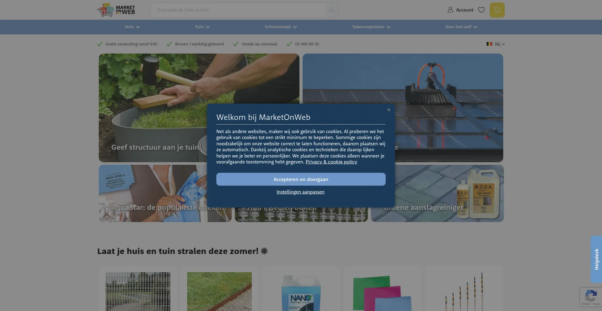 Website screenshot of Marketonweb.com