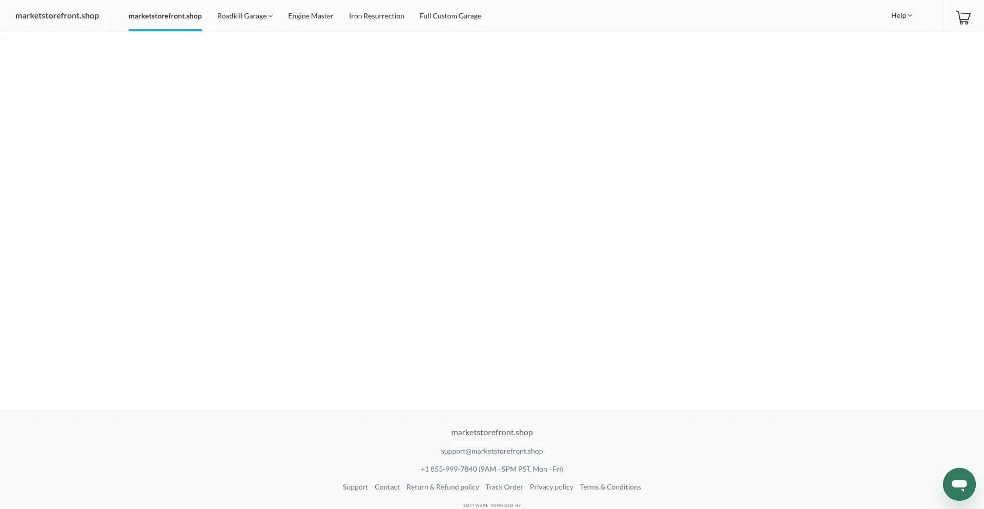 Website screenshot of Marketstorefront.shop