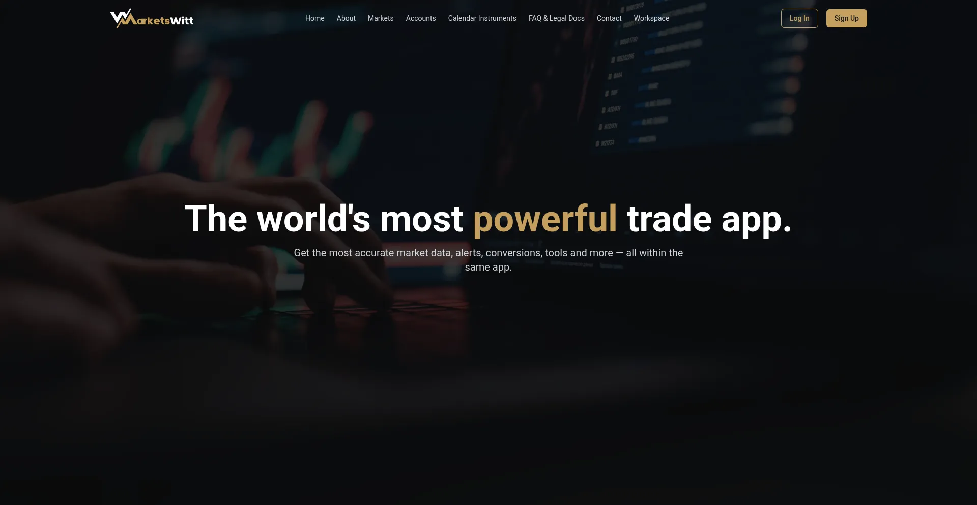 Website screenshot of Marketswitt.com
