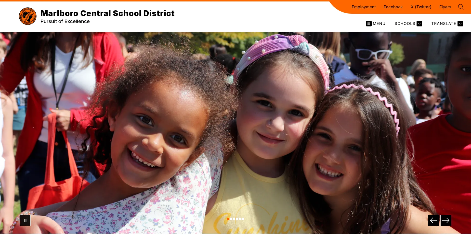 Website screenshot of Marlboroschools.org