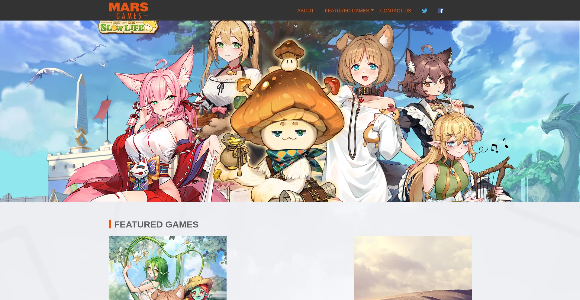 Website screenshot of Mars.games