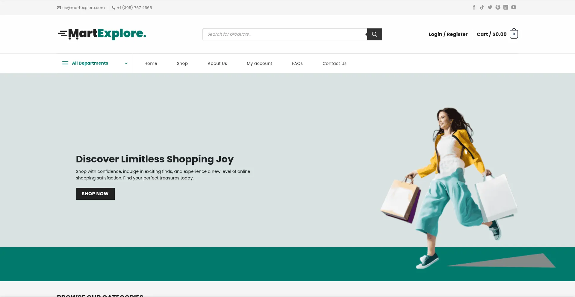 Website screenshot of Martexplore.com