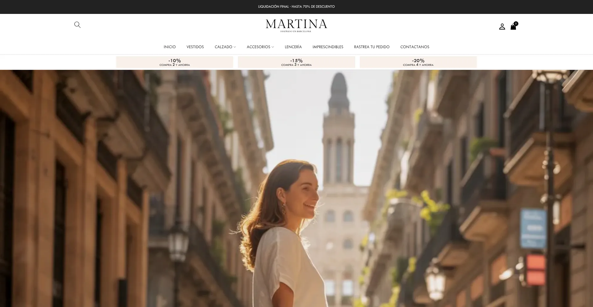 Website screenshot of Martinabarcelona.es