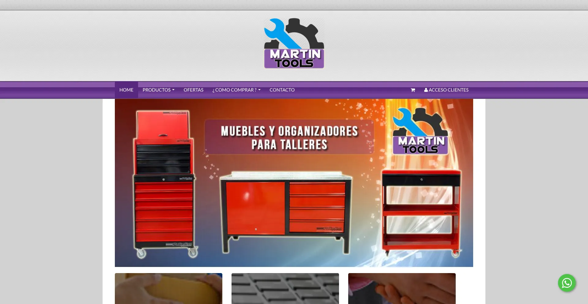 Website screenshot of Martintools.com.ar