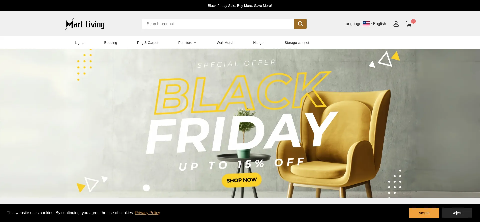 Website screenshot of Martliving.com