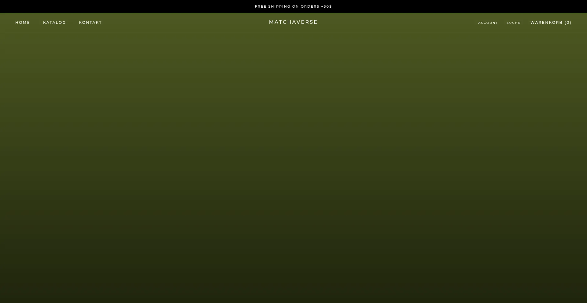 Website screenshot of Matchaverse.co