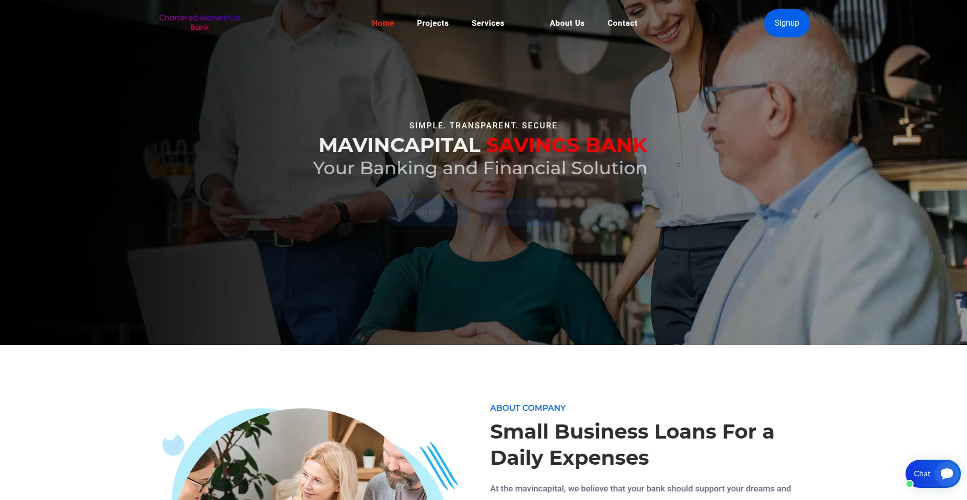 Website screenshot of Mavincapital.info