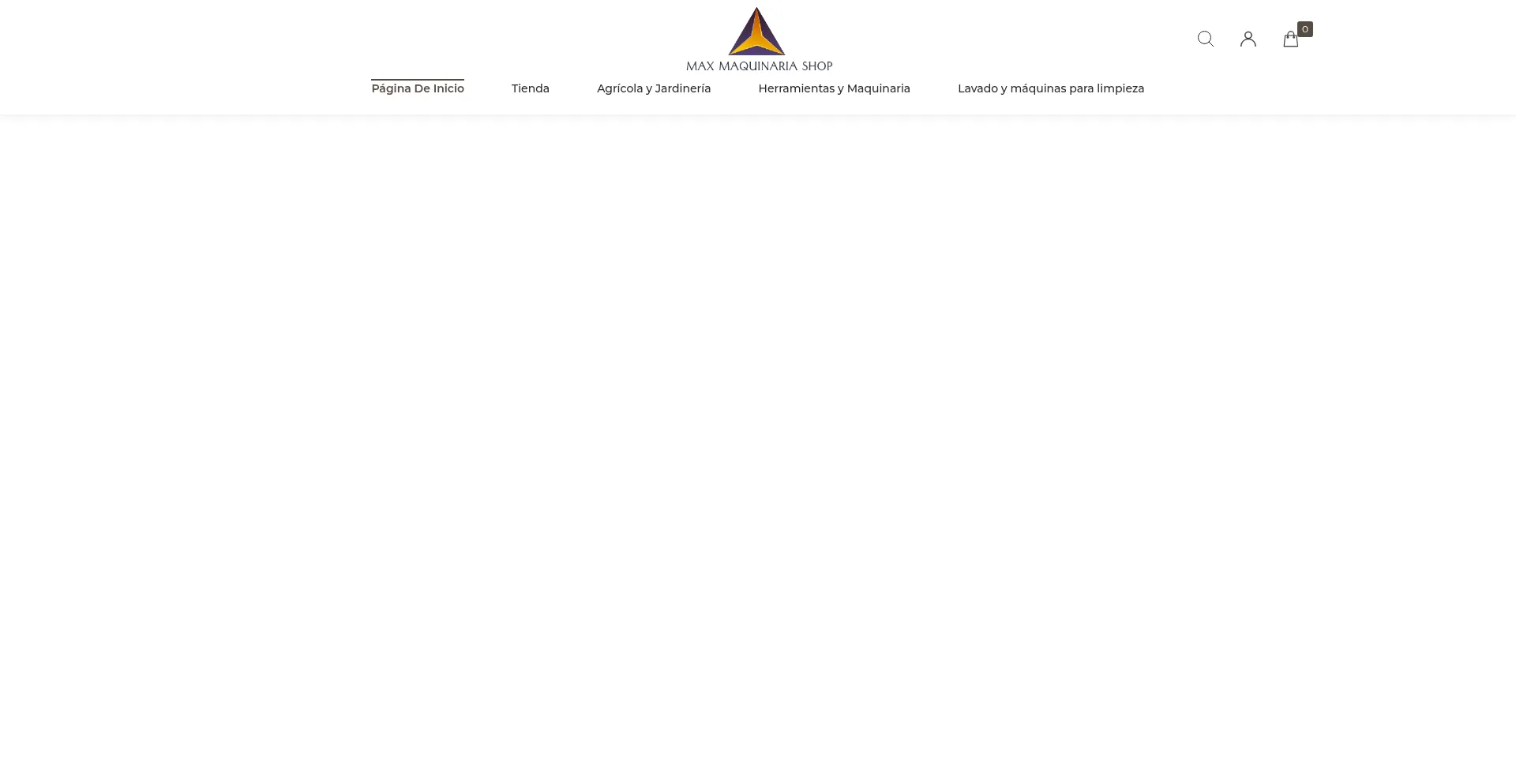 Website screenshot of Maxmaquinariashop.com