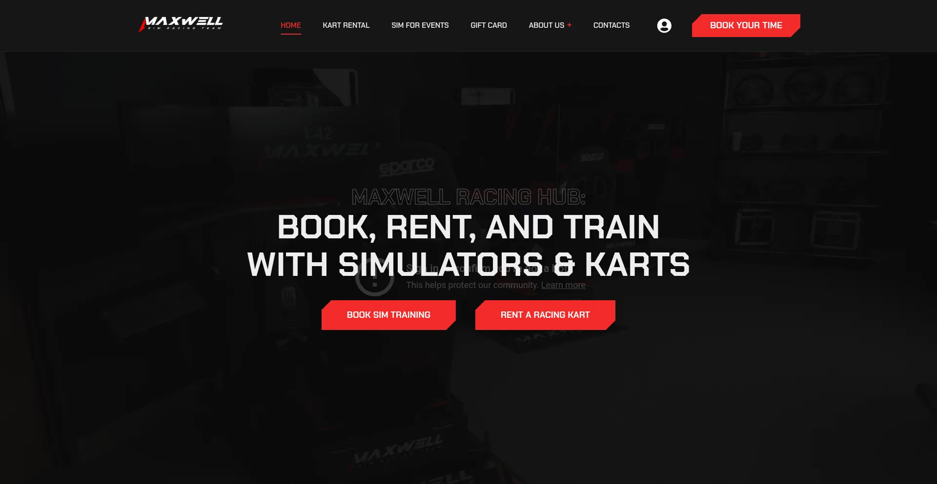 Website screenshot of Maxwellsimracing.com