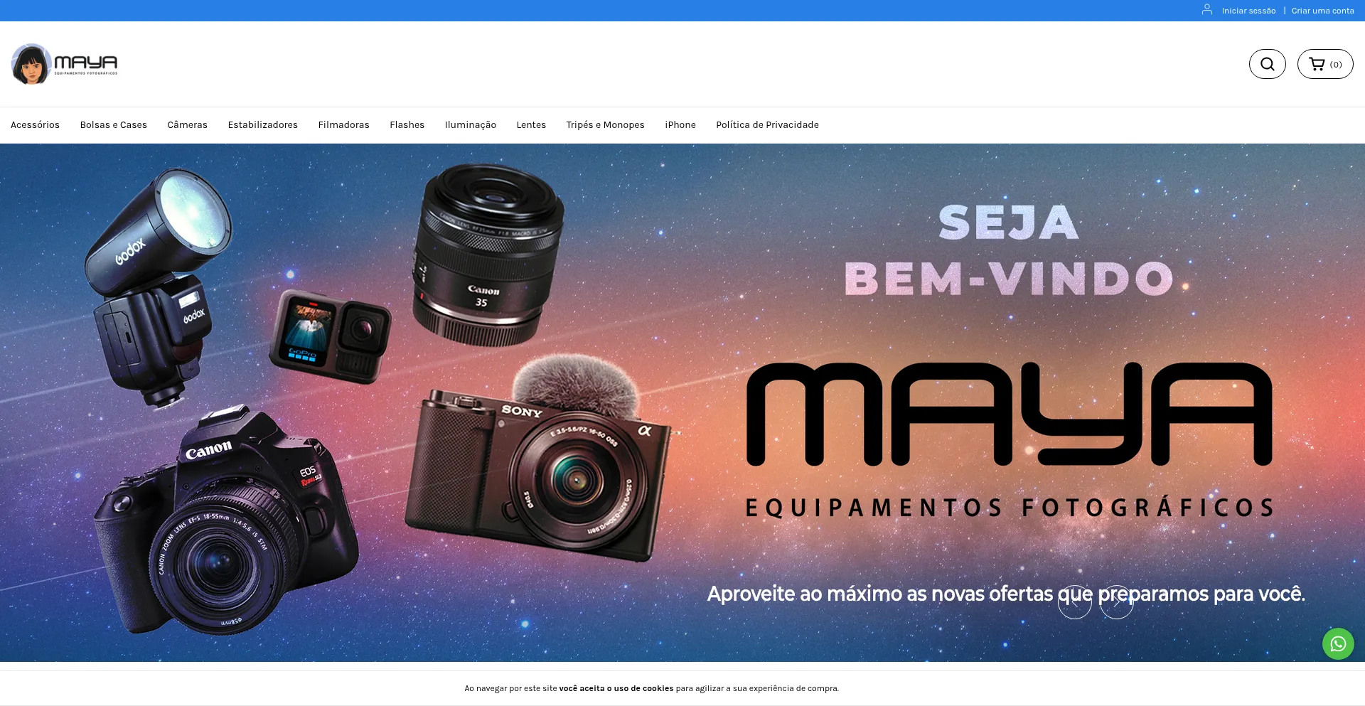 Website screenshot of Mayaequipamentos.com