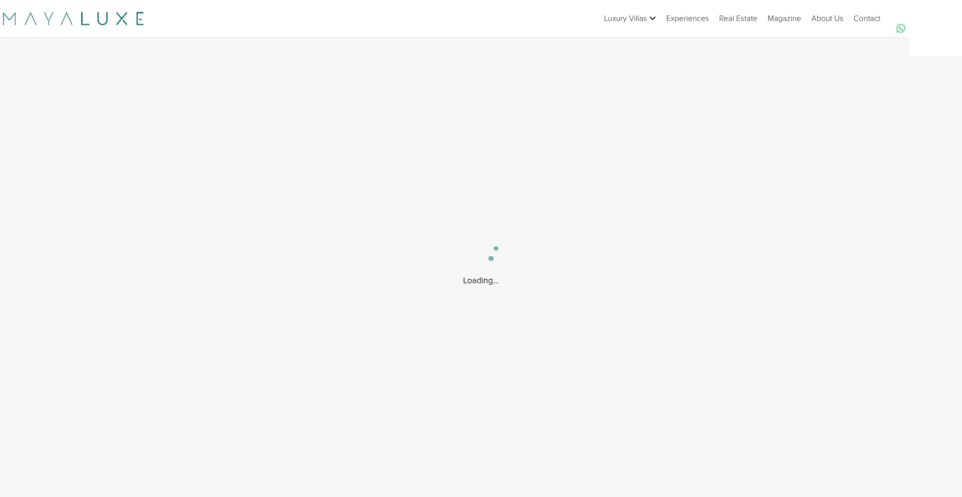 Website screenshot of Mayaluxe.com