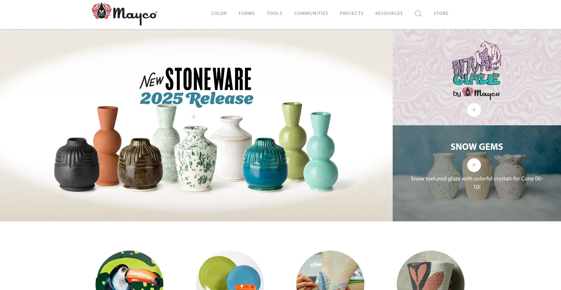 Website screenshot of Maycocolors.com