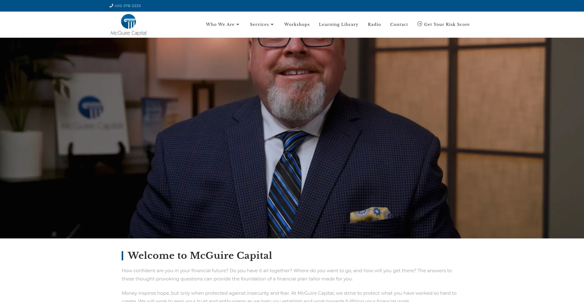 Website screenshot of Mcguirecap.com