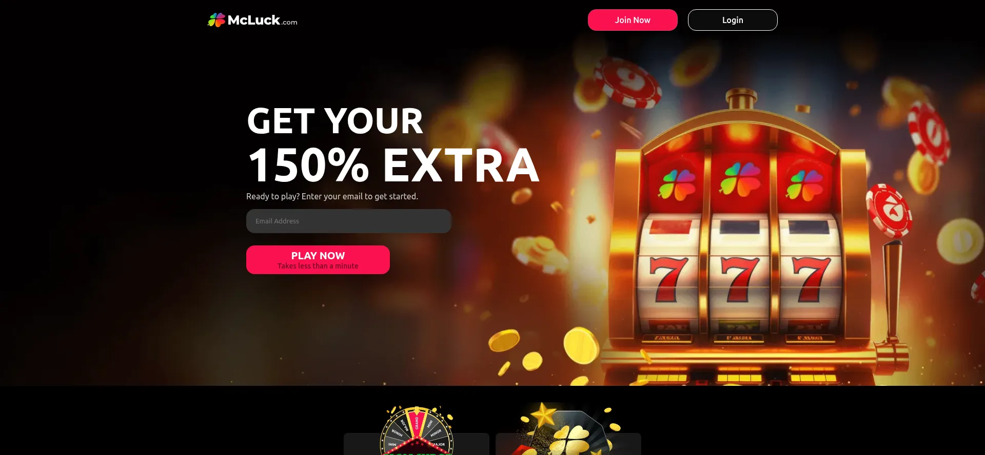 Website screenshot of Mcluck.com