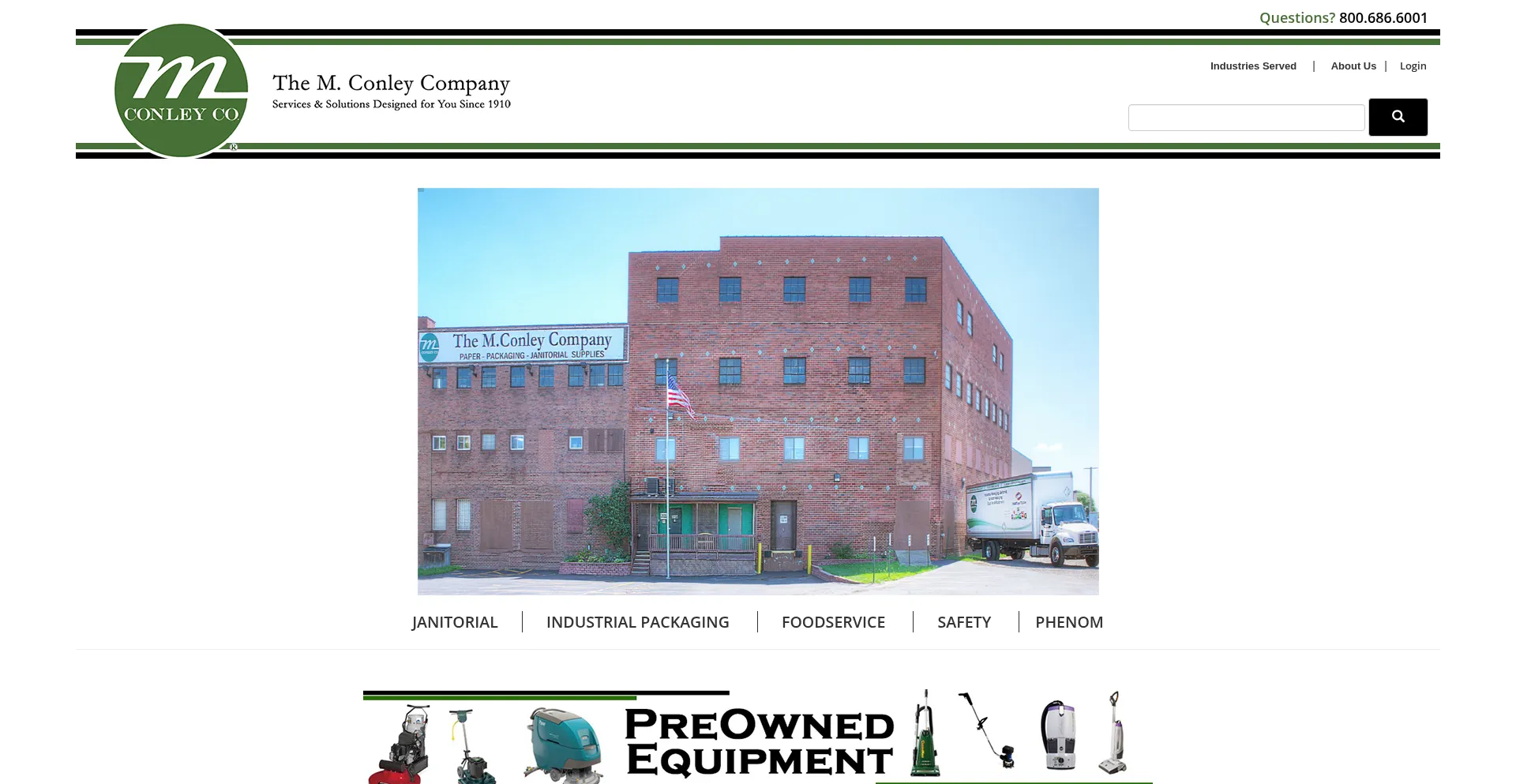 Website screenshot of Mconley.com