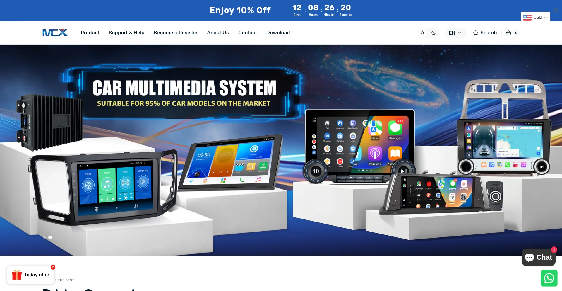 Website screenshot of Mcxcarplayer.com