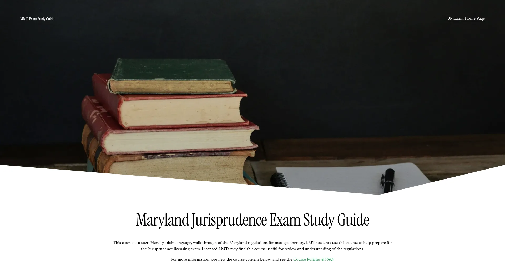 Website screenshot of Mdjpexam.com