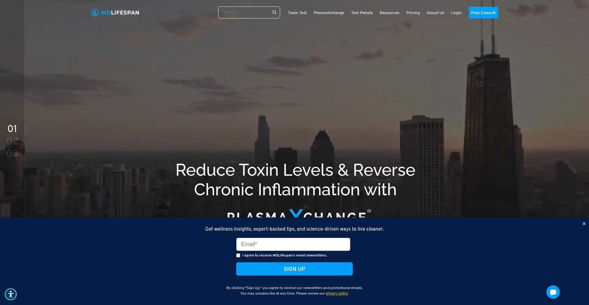Website screenshot of Mdlifespan.com