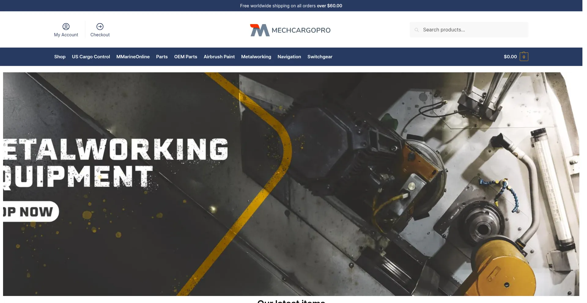 Website screenshot of Mechcargopro.com
