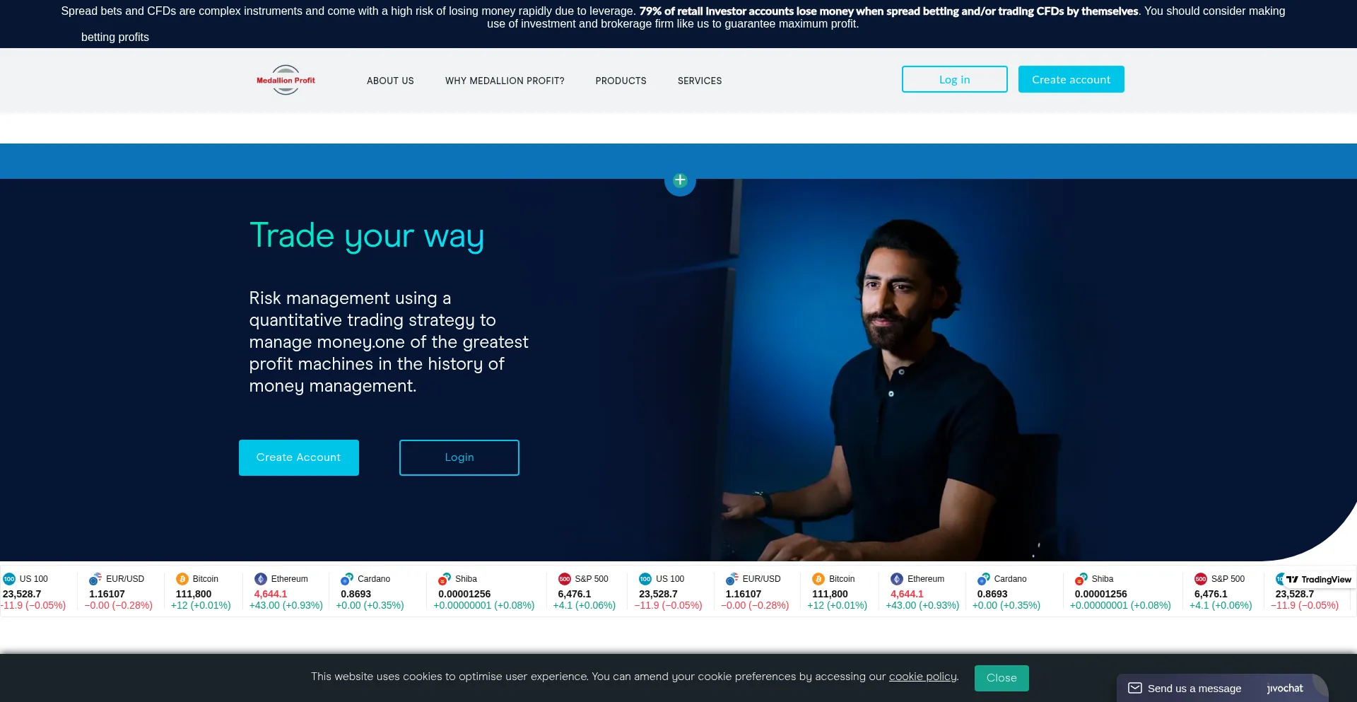 Website screenshot of Medallionprofit.com