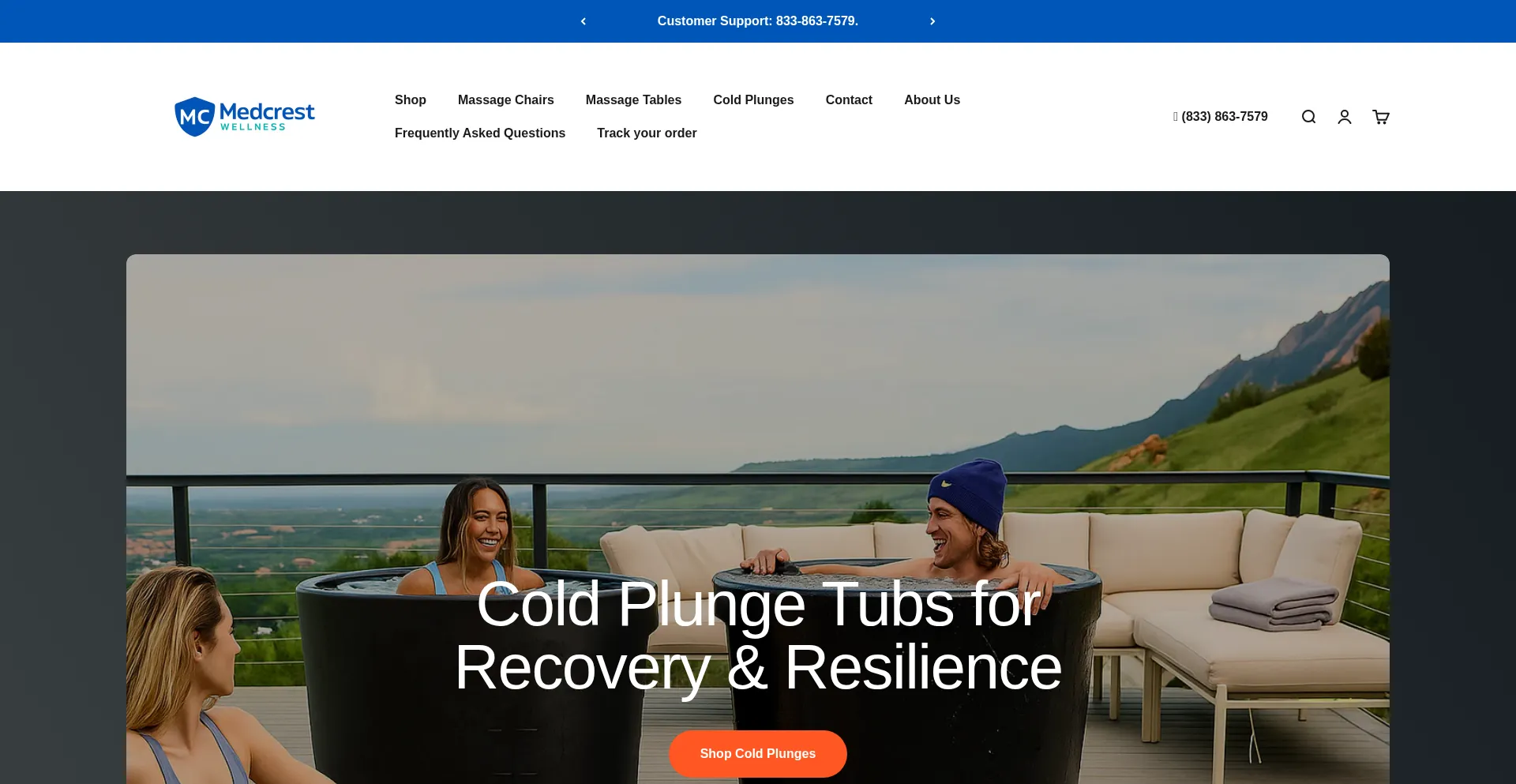 Website screenshot of Medcrestwellness.com