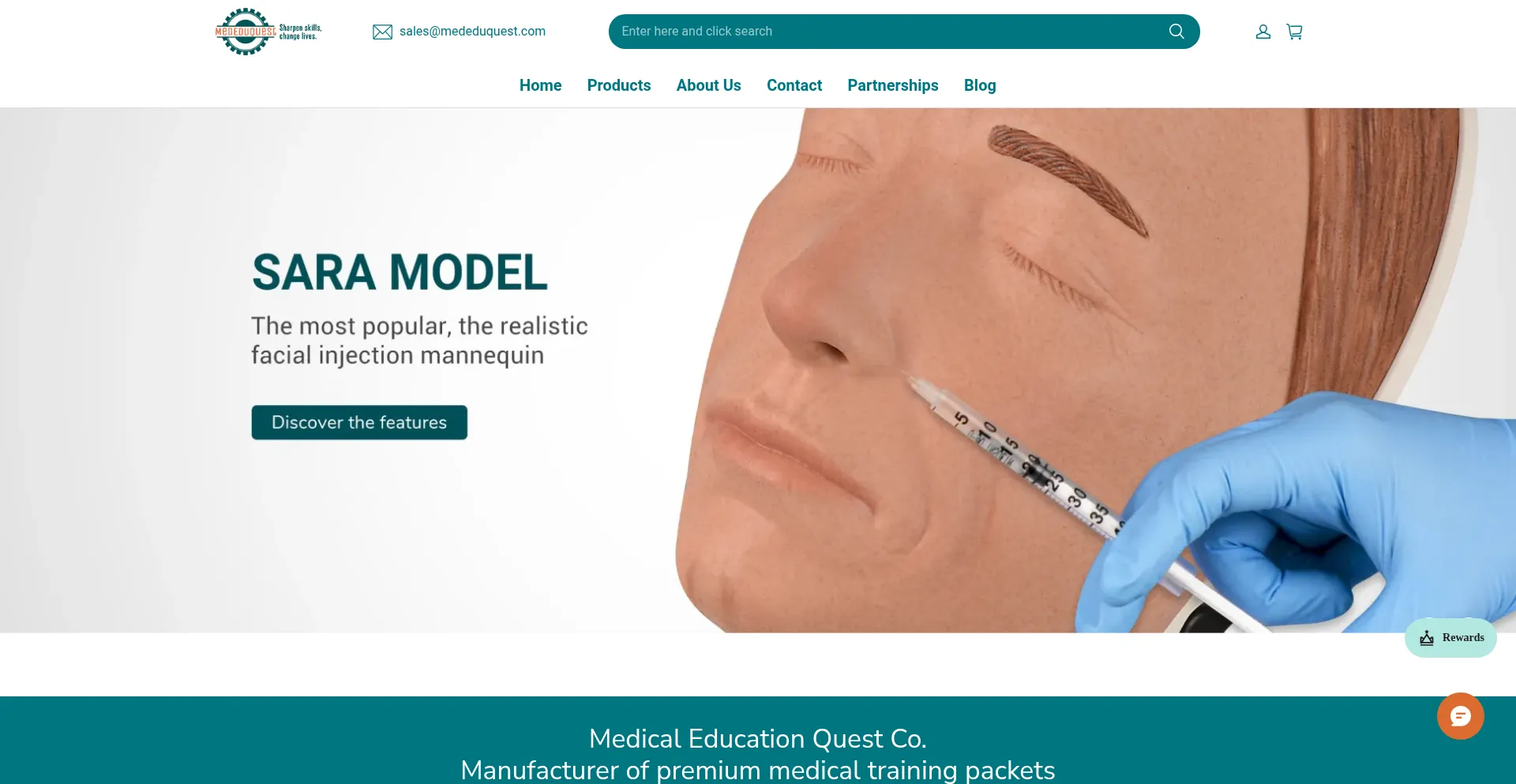 Website screenshot of Mededuquest.com