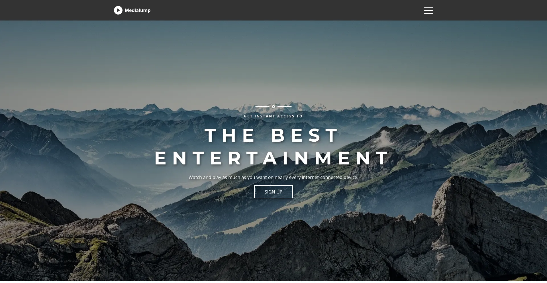 Website screenshot of Medialump.com