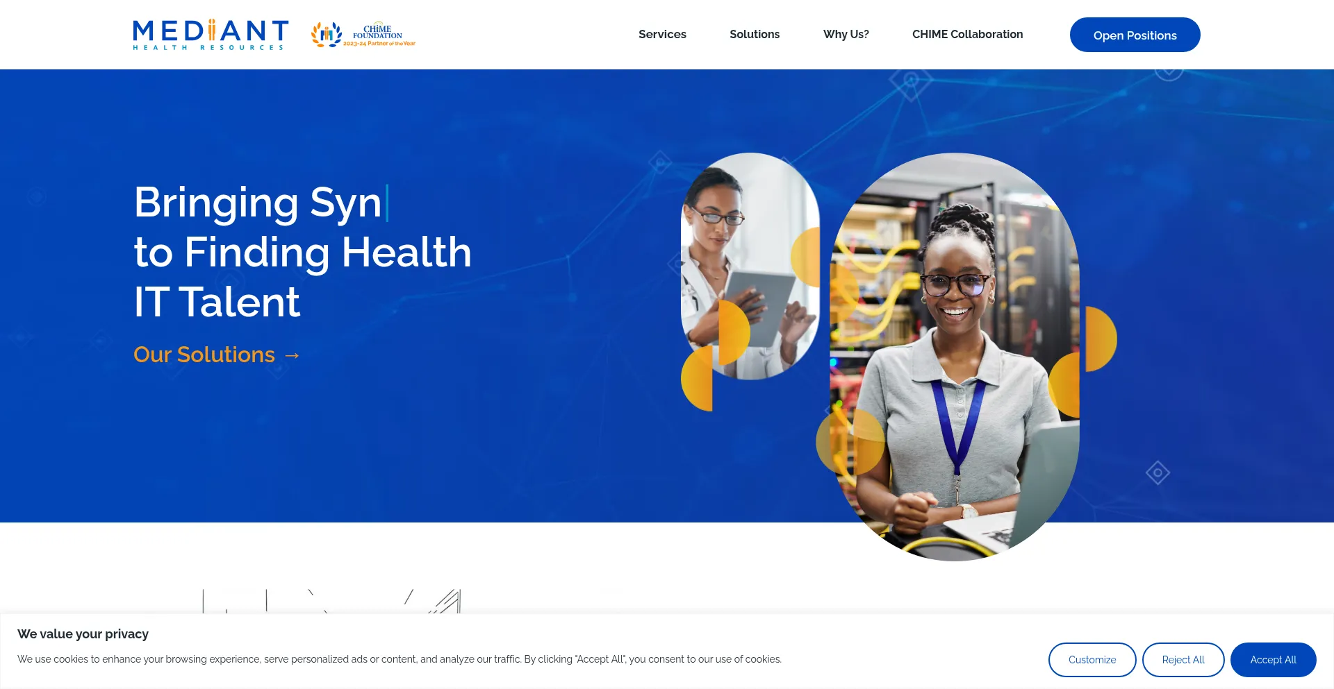 Website screenshot of Medianthealthcare.com
