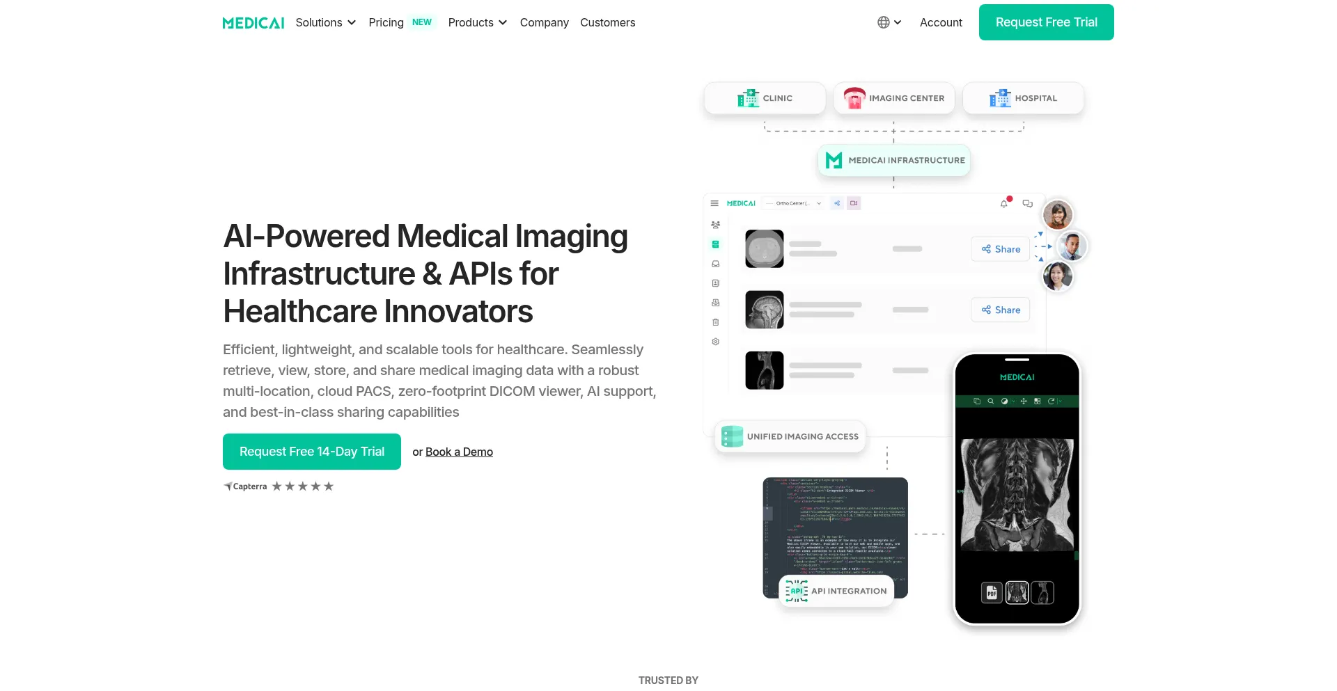 Website screenshot of Medicai.io