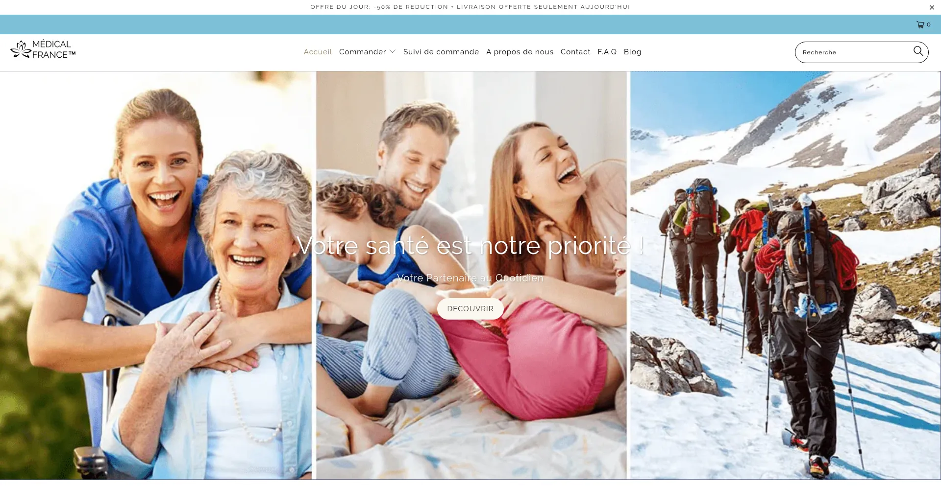 Website screenshot of Medical-france.com