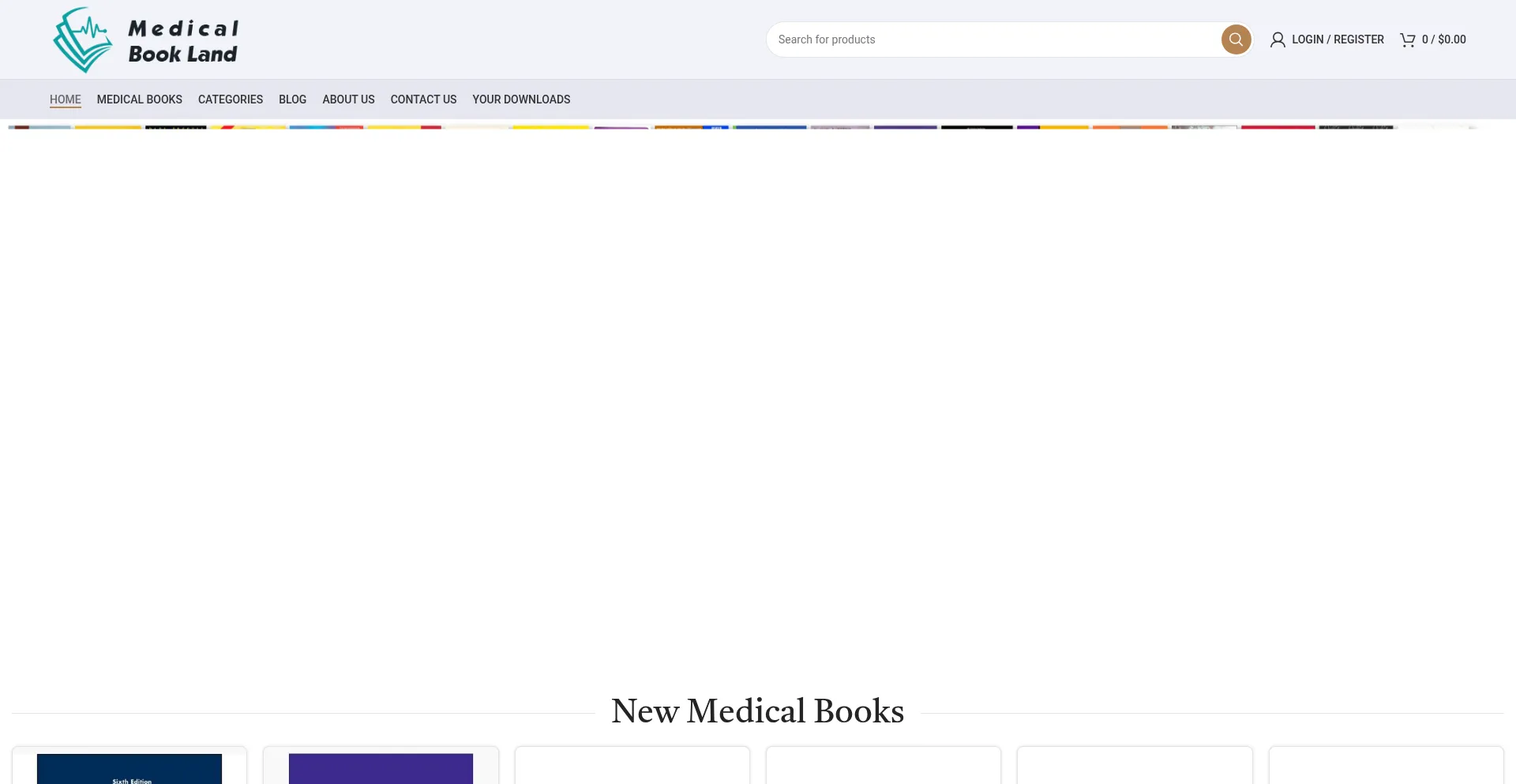 Website screenshot of Medicbookland.com