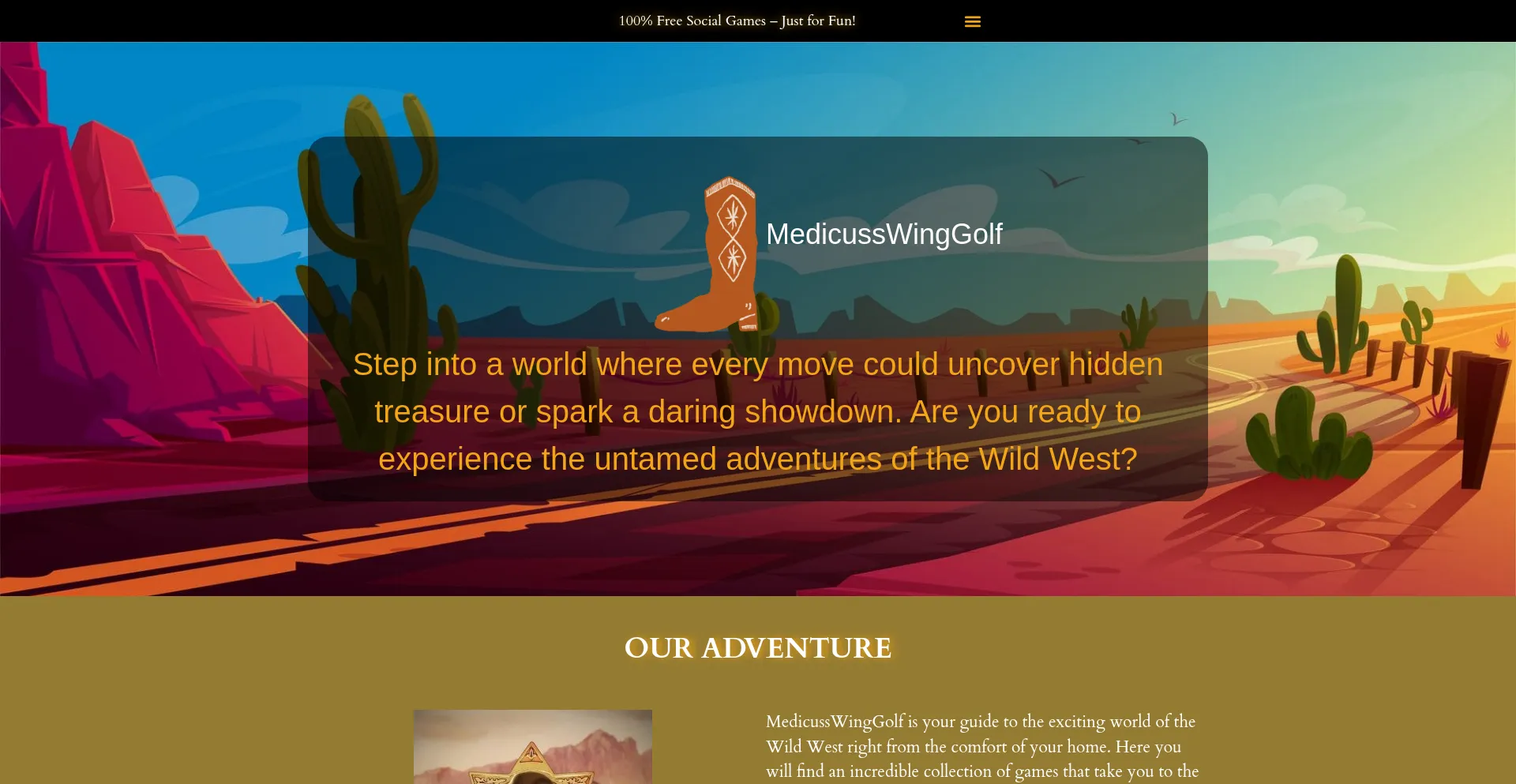 Website screenshot of Medicusswinggolf.com