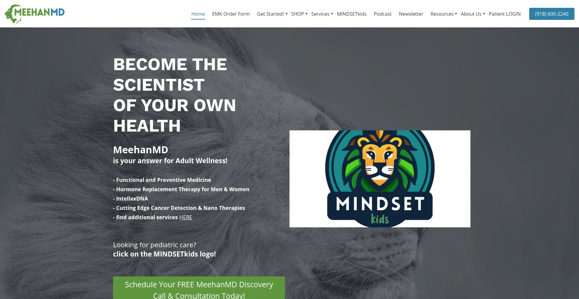 Website screenshot of Meehanmd.com