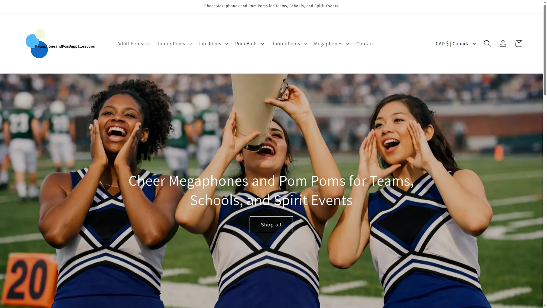 Megaphoneandpomsupplies.com