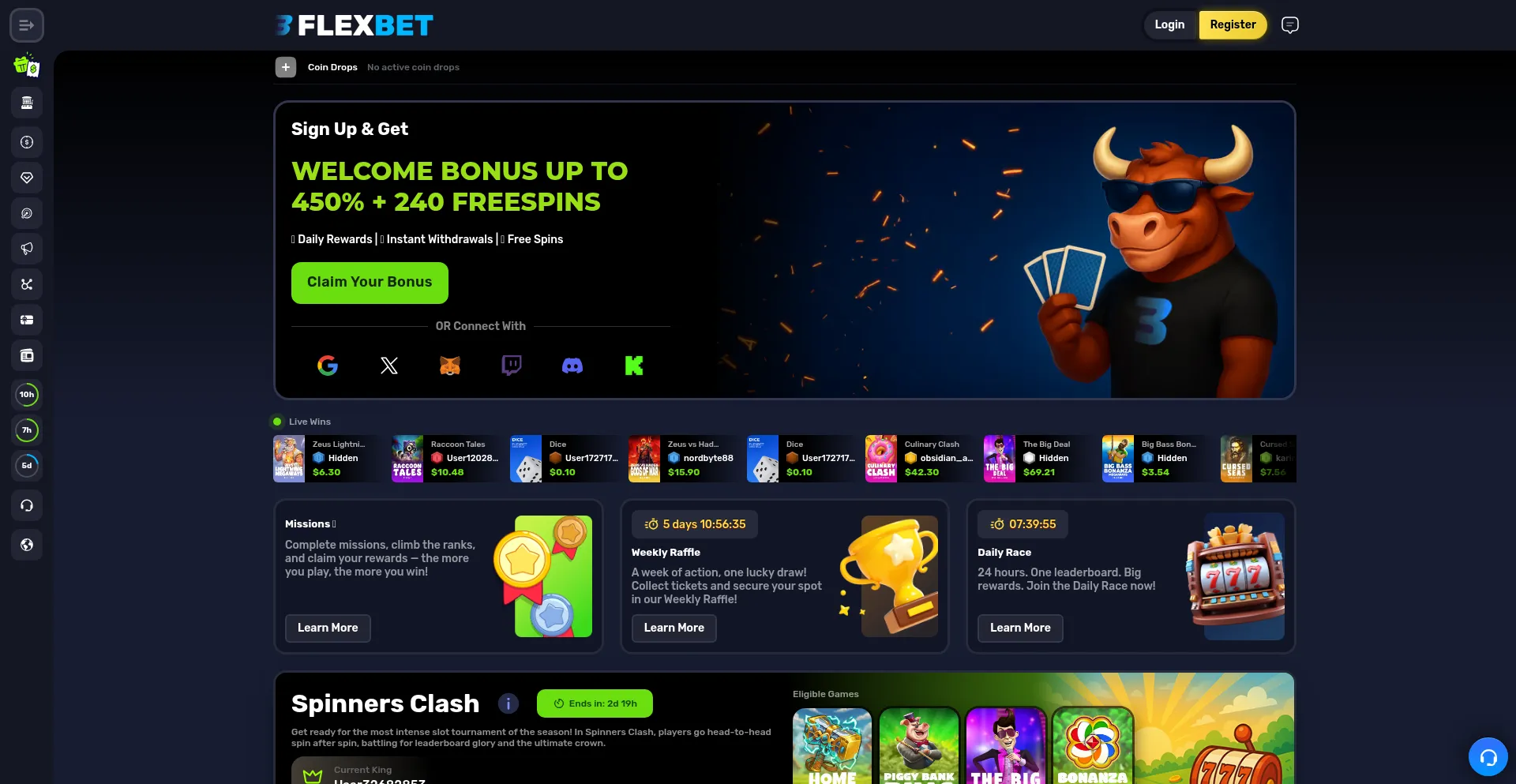 Website screenshot of Megaplay.io