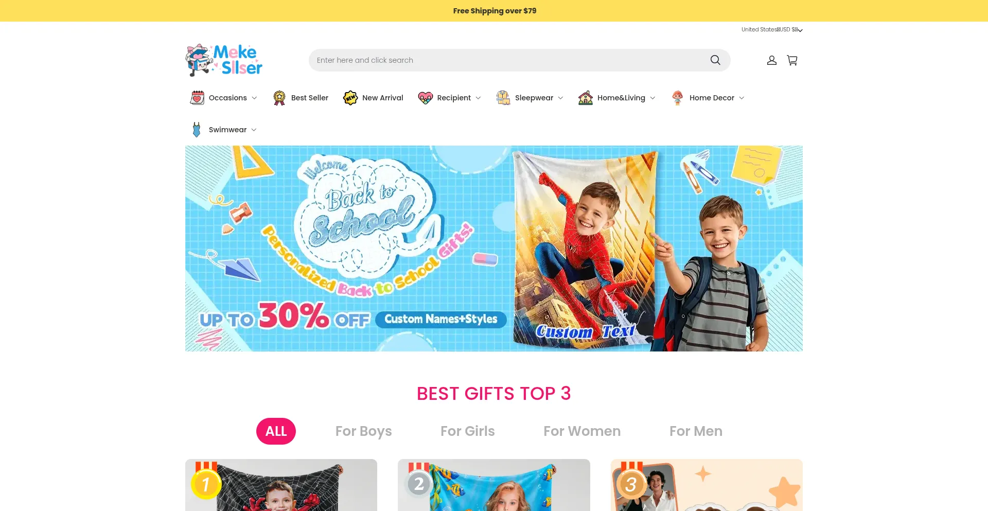 Website screenshot of Mekesllser.com