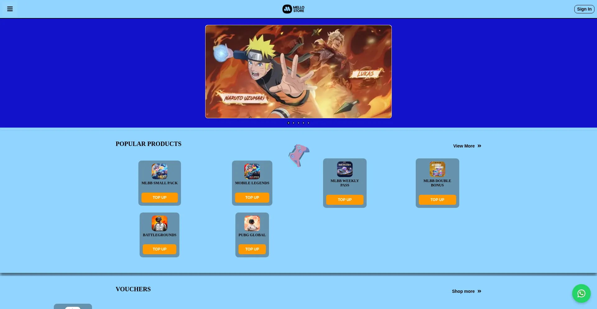Website screenshot of Mellostoreorig.com