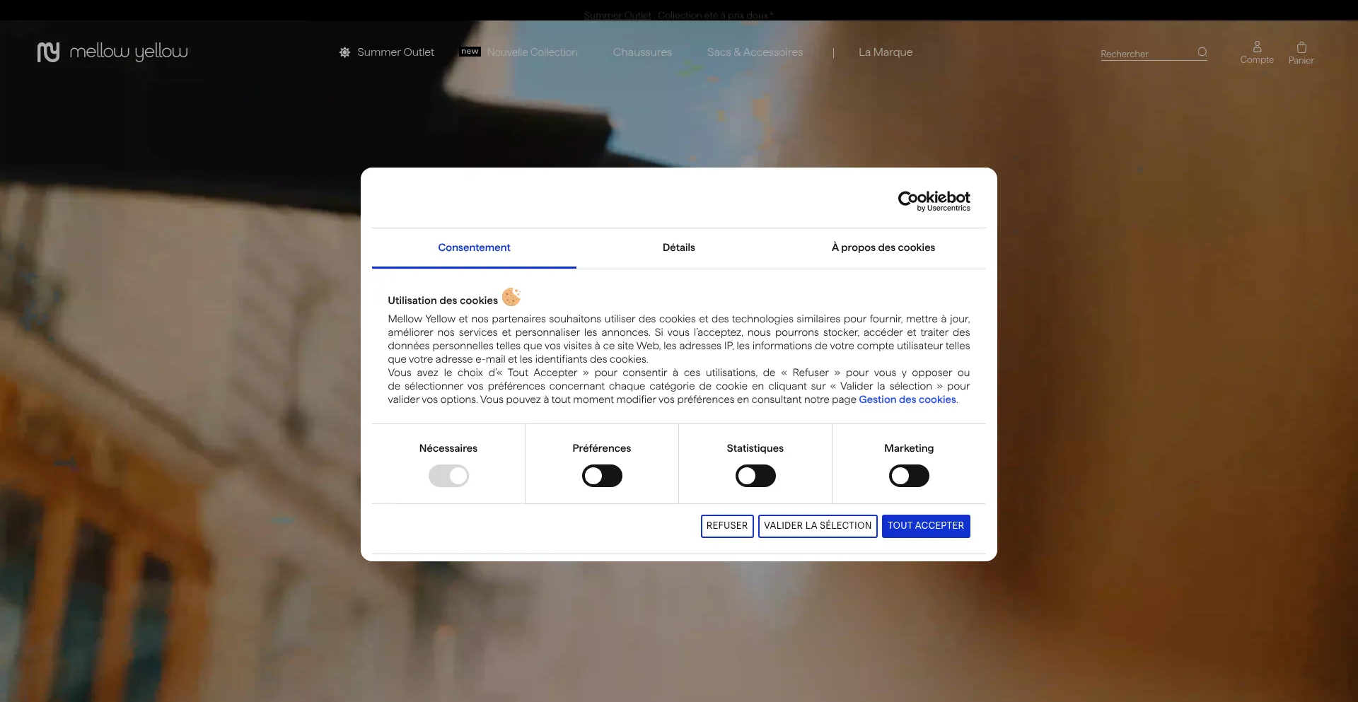 Website screenshot of Mellowyellow.com
