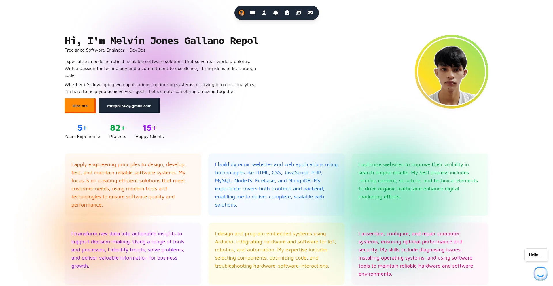 Website screenshot of Melvinjonesrepol.com