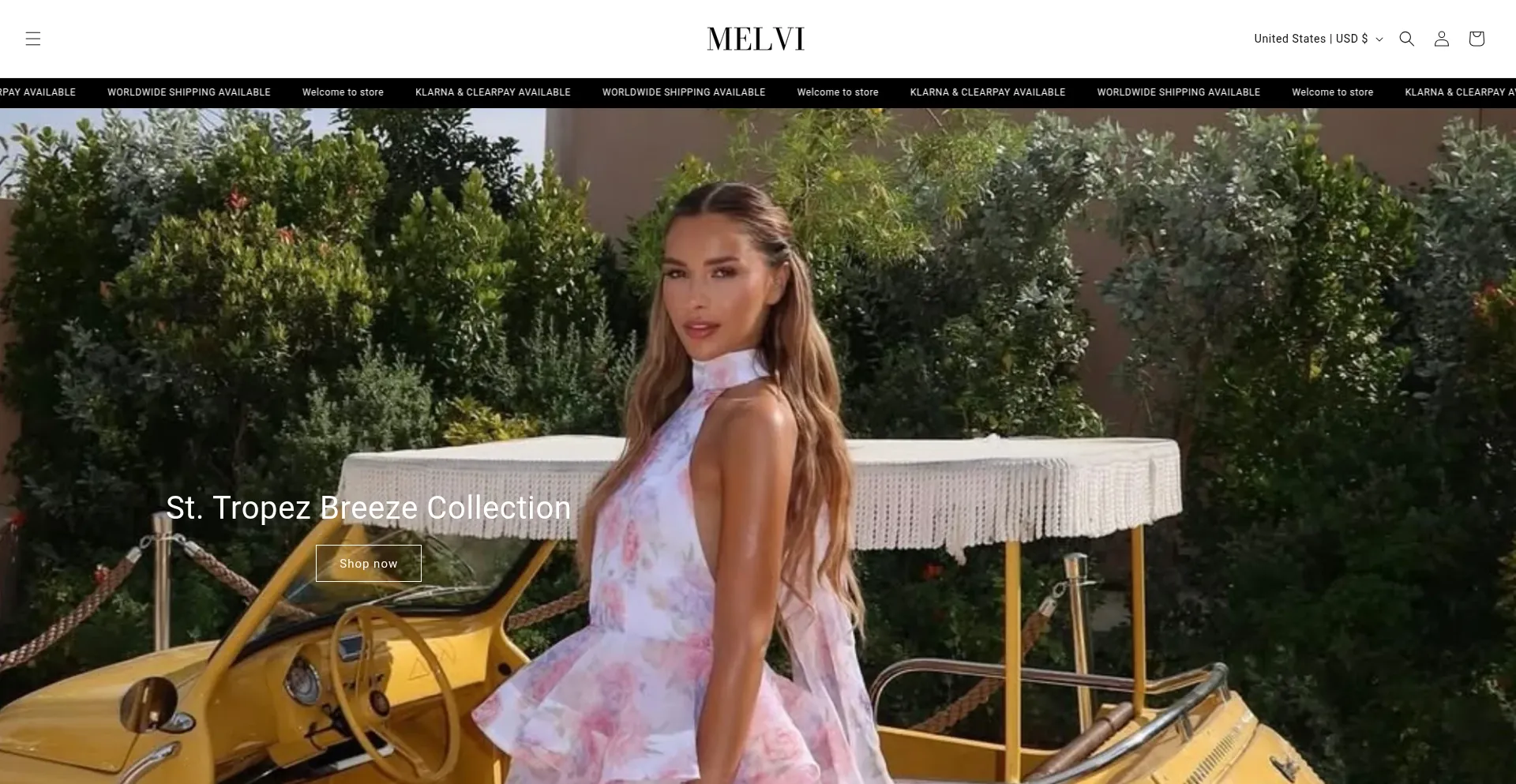 Website screenshot of Melvistudios.com