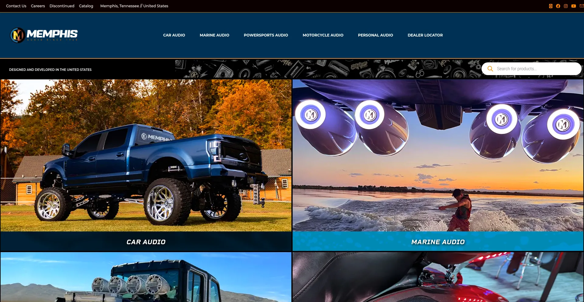 Website screenshot of Memphiscaraudio.com