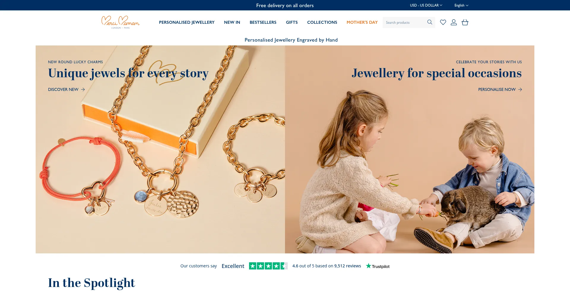 Website screenshot of Mercimamanboutique.com