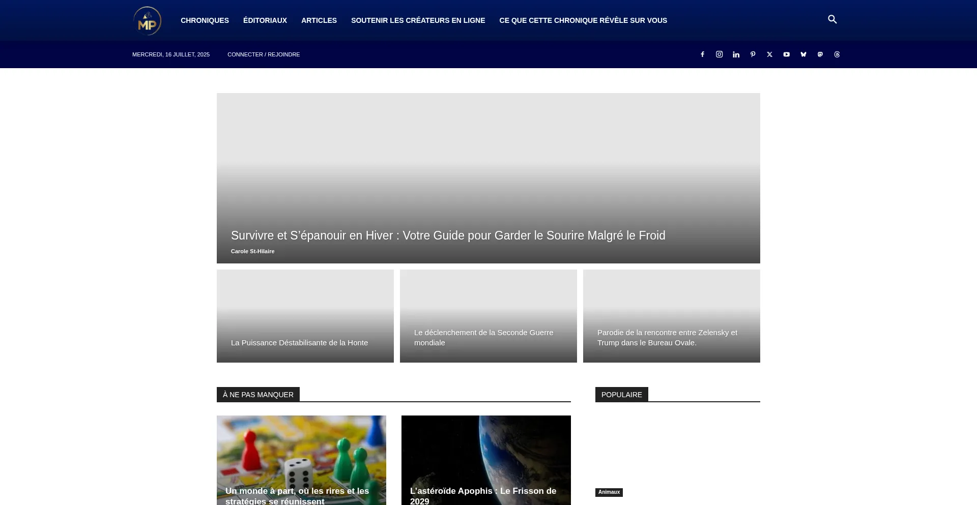 Website screenshot of Mesplaisirs.com