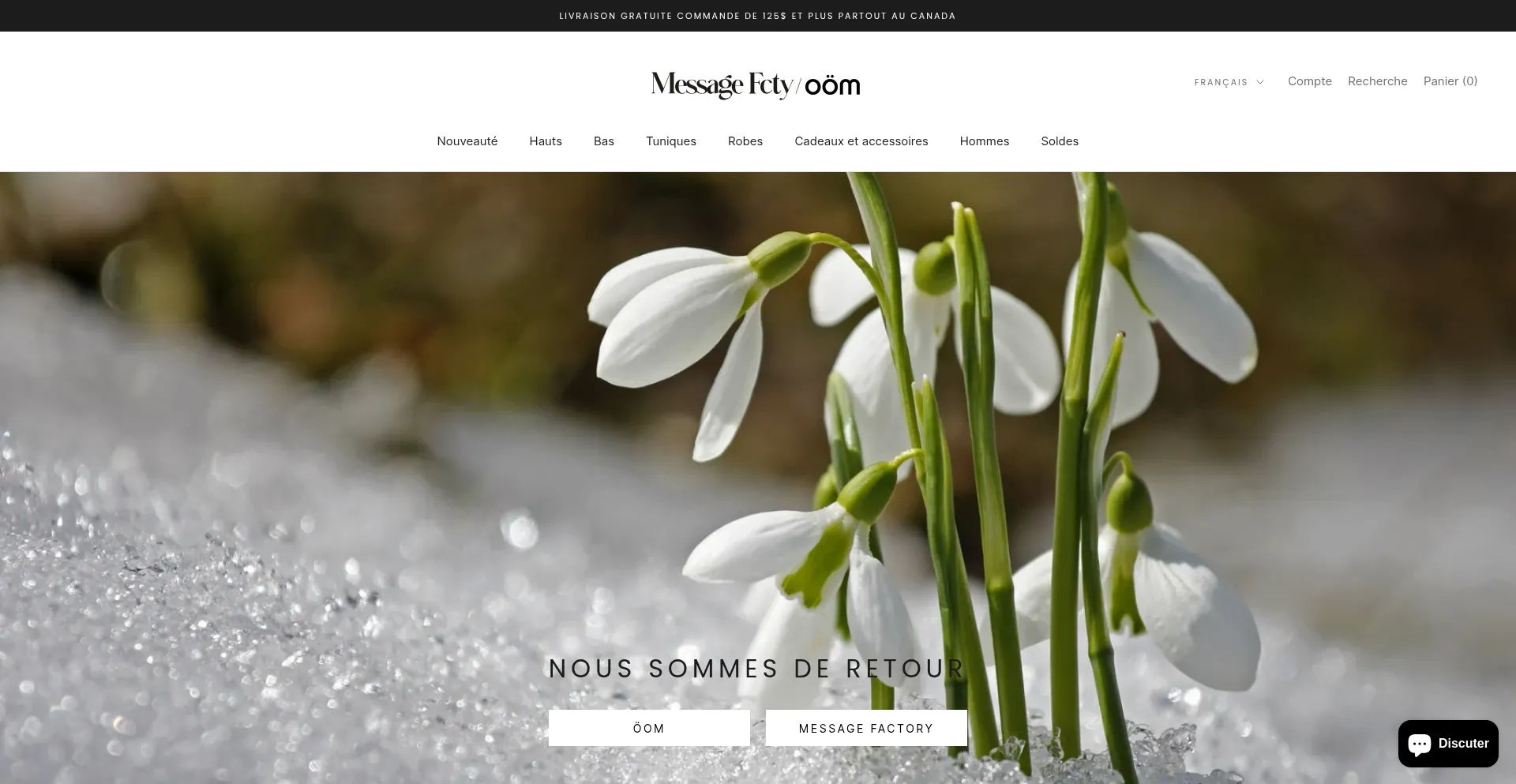 Website screenshot of Messagefcty.com