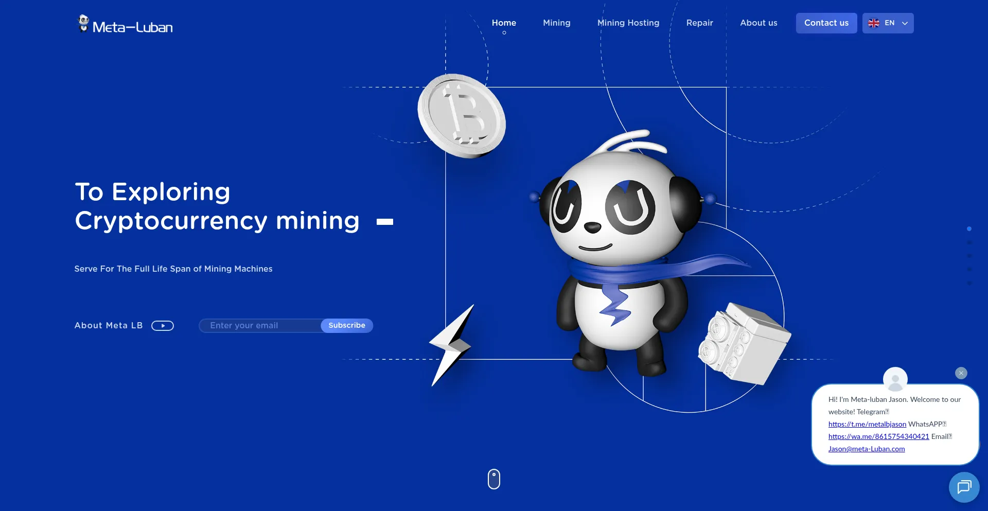Website screenshot of Meta-luban.com