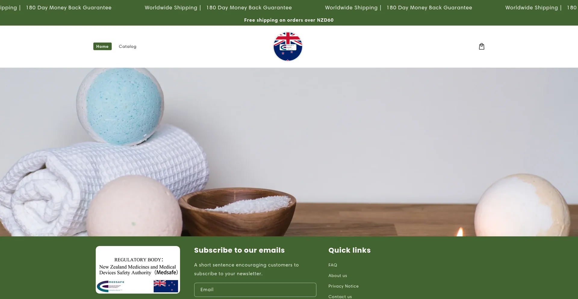 Website screenshot of Metavive-nz.com