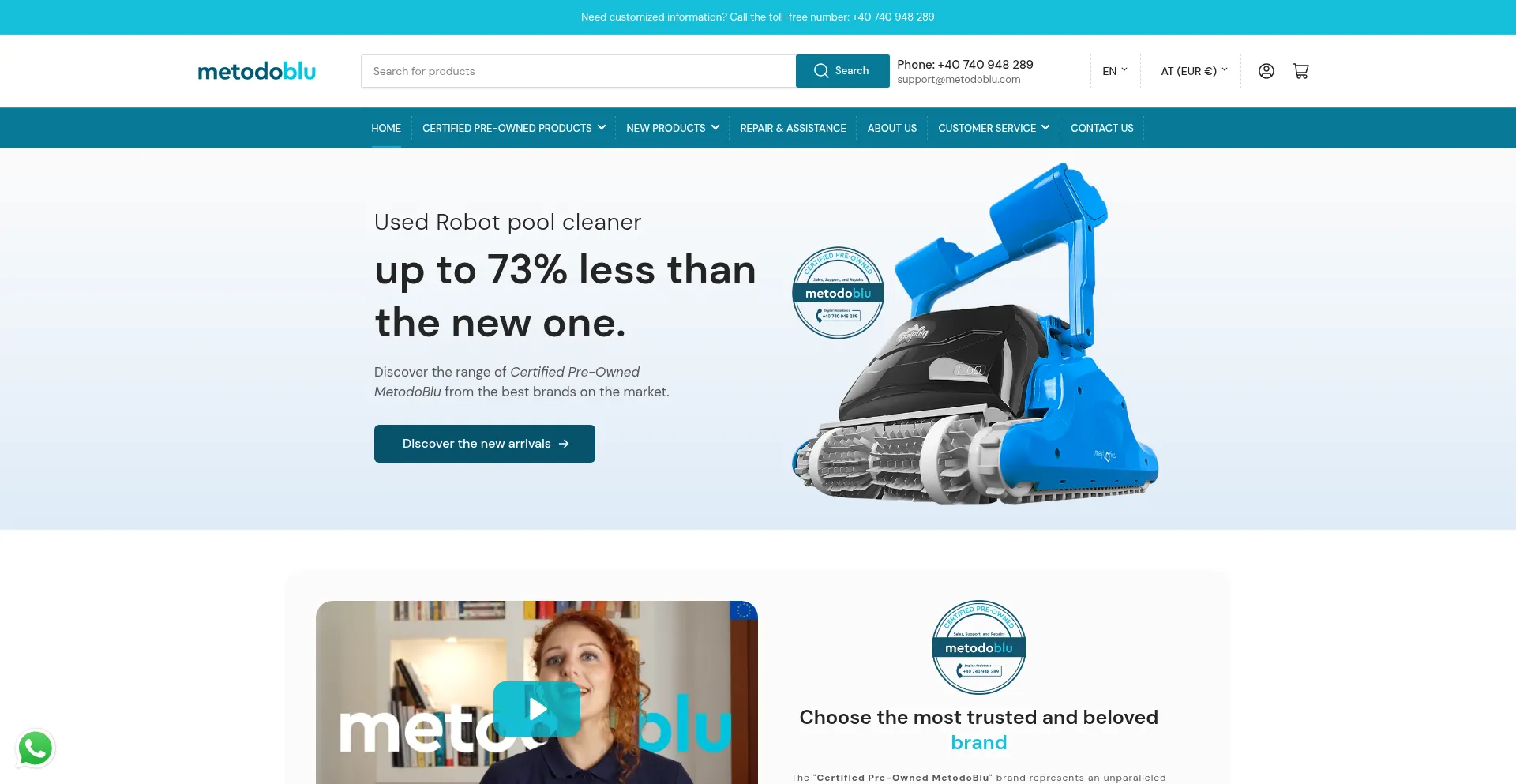 Website screenshot of Metodoblu.com